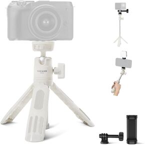 Neewer Mini Desktop Selfie Stick Trans Tripod متوافق مع iPhone GoPro Insta360 DJI مع محور مركزي مركزي مرتفع 360 درجة ، الكاميرا المكتبية الصغيرة المحمولة كاميرا ويب كاميرا خلوية.