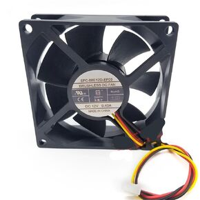 EFC-08E12D-EF05 DC 12V 0.4A 80x80x25mm 3-Wire Server Cooling Fan
