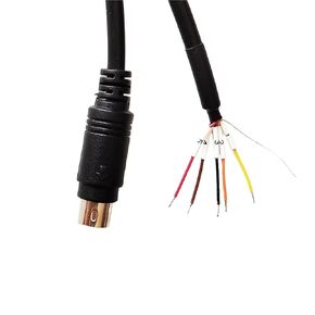 MINI DIN MD4 MD5 MD6 4PIN 5PIN 6PIN MD8 8PIN PS/2 Male Connector Adapter Breakout RS232 RS485 RS422 PLC Programming Cable(5m,MD5 Male)