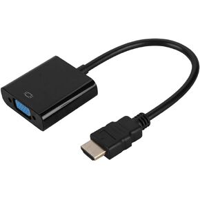 Cyrank HDMI to Vga Adapter, Gold Plated HDMI to Vga Adapter Male to Female Connector 1080p Video Converter for Pc Projector Monitor Laptop DVD