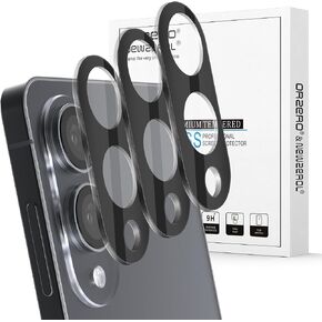 Orzero (3 Pack) Camera Lens Protector Compatible for Samsung Galaxy S25 Edge, Protector de Cámera Tempered Glass 9H Precise Camera Cutouts Anti-Scratch Does Not Affect Night Shots and Flash