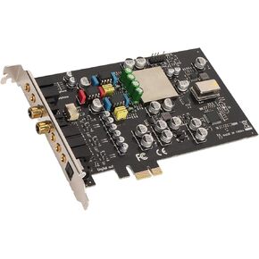 PCIe RX 7.1 Sound Card, PCI Express 1.1 Stereo Internal Sound Card for PC, CM8828 Chip 7.1CH TCXO 24 Bits Sound Card PCI Express Adapter for Home Theater Large 3D Games