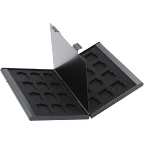 Foto&Tech BLACK Aluminum Memory Card Carrying Case 24 Slots Compatible with Micro SDHC Card Lexar SanDIsk Kingston Sony Samsung
