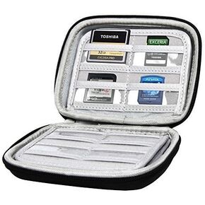 Hermitshell Memory Card Carrying Storage Hard Case Bag with Carabiner for Transcend Sandisk Kingston Samsung Sony Lexar Micro SD SDHC PSV CF SD TF SIM MS 3DS 8G 16G 32G Class 6 10 Stick Card