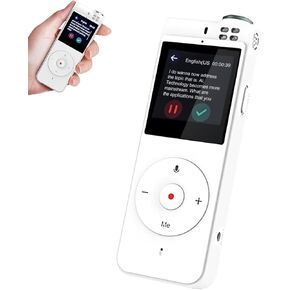 Navitomoon Voice Recorder | 134 Languages Speech-to-Text & Voice Translation | Lecture Digital Recorder with Transcription for Meetings/Classes | No Monthly Fees