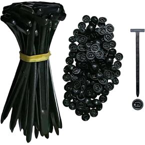 100PCS Nylon Universal Cable Tie Buckle, Heavy Duty Self Locking Nylon Zip Ties, 2025 Upgrade Multipurpose Plastic Cable Ties Tool, UV Resistant Black Zipties for Car Daily Repair