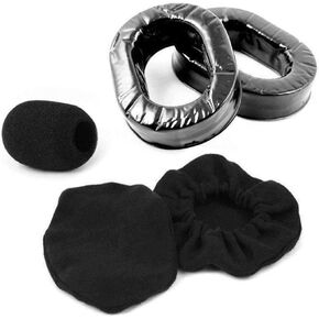 Rugged Air Comfort Kit for Aviation Headsets 1 Pair of Gel Ear Seals with 1 Pair of Cloth Ear Covers and a Mic Muff Kit