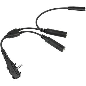 Aviation Dual Plug Headset Adapter with External PTT for Yaesu FTA-250 / FTA-450 / FTA-550 / FTA-750 – Essential Backup & Seamless Connection