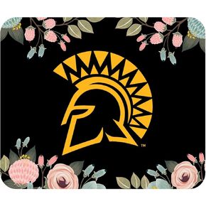 OTM Essentials San Jose State University Fabric Mouse Pad ، وملحقات المكتب ، ووسادة فأر ألعاب النسيج القياسية ، وأزهار الدانتيل الأزهار والطبيعة