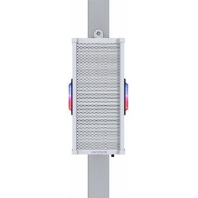 LINOVISION Outdoor Loud Speaker with Built-in Amplifier, Microphone, Red&Blue LED Lights, Enabling Two-Way for Solar CCTV Trailers and IP Cameras