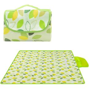 80" x 120" Sandproof Waterproof Picnic Blanket, Beach Mat for Outdoor Camping Hiking Park, Portable with Tote Bag, Non-Stick Sand & Grass, Foldable for Indoor Outdoor Use (Green)