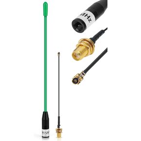 Meshtastic LoRa Antenna 915MHz 10dBi Gain - Omni SMA Male Connector 17cm Long Range Soft Whip Antenna (Green)