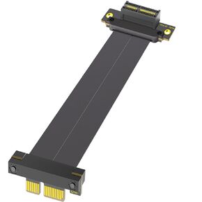 Sintech PCIe X1 4.0 Riser Cable,PCI-Express 1X Male to Female Extension Cable PCI-e Dual Angled Extender 10cms