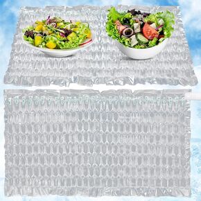 10 Pack Reusable Freezable Ice Mat Sheets for Coolers Flexible Long Lasting Ice Packs for Food Trays, Cheese Boards, Deli Meats, Veggie Plates, Sushi, Party Platters(Not Including Water)
