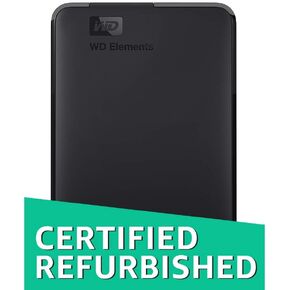 WD 2TB Elements Portable External Hard Drive - USB 3.0 - WDBUZG0020BBK-WESN (Renewed)