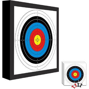 Cifupy 20'' Archery Target Lightweight High-Density EVA with 10/20/30 Papers and 4 Small Nails for Recurve Bow Longbow for Backyard Outdoor Shooting Practice