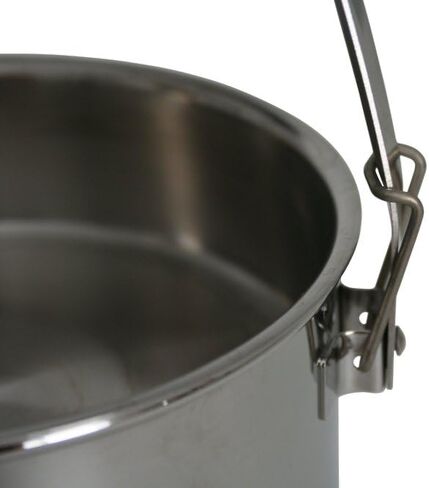 Firebox Locking Bail Handle Camping Pot, Billy Can Bushcraft Kit - Zebra Loop Handle Pot SS Handle Clips (Installed) in Saudi Arabia