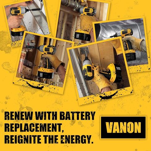 استبدال VANON 4.0Ah لبطارية Dewalt 14.4V Ni-MH DC9091 DW9091 DW9094 DE9091 DE9092 DE9038، متوافقة مع أدوات الطاقة اللاسلكية Dewalt 14.4V 2 حزمة in Saudi Arabia