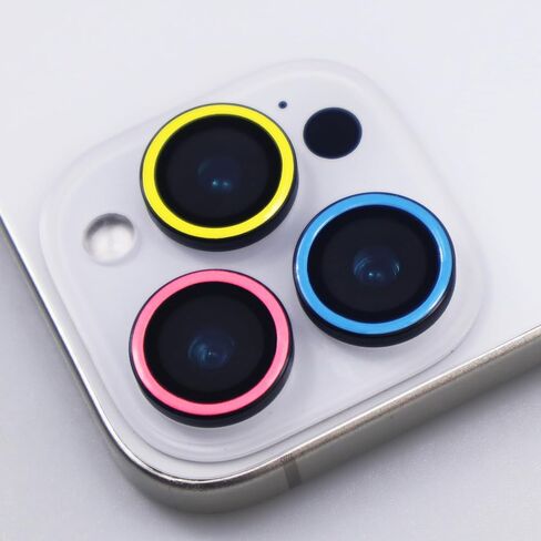 for iPhone 16 Pro / 16 Pro Max Camera Lens Protector Glow in the Dark Tempered Glass Screen Accessories Luminous Lens Cover for iPhone 16 Pro/Pro Max (3PCS) (White) in Kuwait