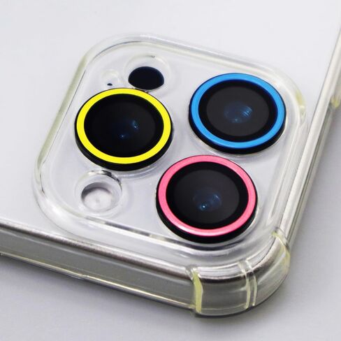 for iPhone 16 Pro / 16 Pro Max Camera Lens Protector Glow in the Dark Tempered Glass Screen Accessories Luminous Lens Cover for iPhone 16 Pro/Pro Max (3PCS) (White) in Kuwait