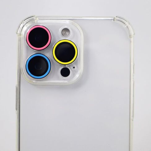 for iPhone 16 Pro / 16 Pro Max Camera Lens Protector Glow in the Dark Tempered Glass Screen Accessories Luminous Lens Cover for iPhone 16 Pro/Pro Max (3PCS) (White) in Kuwait