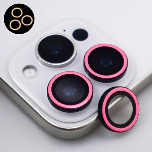for iPhone 16 Pro / 16 Pro Max Camera Lens Protector Glow in the Dark Tempered Glass Screen Accessories Luminous Lens Cover for iPhone 16 Pro/Pro Max (3PCS) (White) in Kuwait