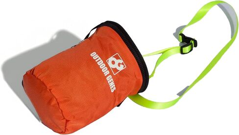 Chalk Bag for Climbing - Durable, Lightweight, with Adjustable Belt - Available in Blue, Orange, and Red in Saudi Arabia