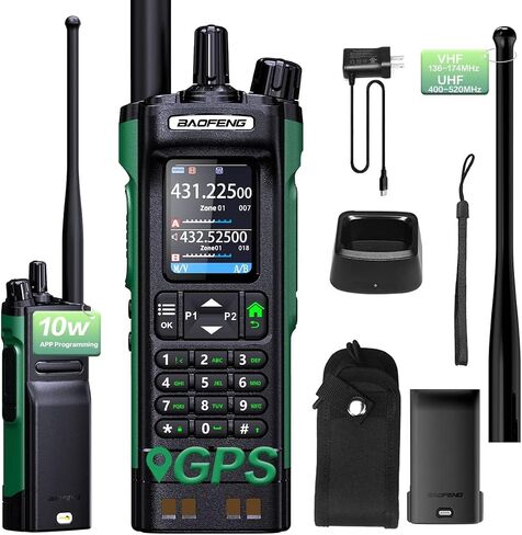 New Baofeng UV32 Walkie Talkie GPS 10W Bluetooth Programming Multi Band Wireless Copy Type-C UV-32 Ham 2 Way Radio in Saudi Arabia