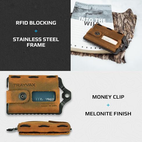 محفظة ايليمنت من ترايفاكس (جلد طين ميسيسيبي الخام)، جلد طين ميسيسيبي، مقاس واحد in Kuwait