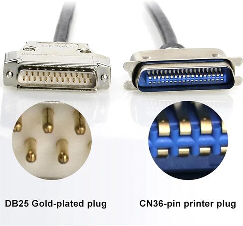 1Pcs DB25 to CN36 Parallel Printer Data Cable Pure Copper Shield 25/36Pin Gold-Plated Signal Line Male to CN36 Computer Connector(Metal Shell,3 Meters) in Kuwait