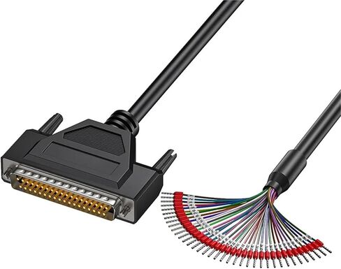 1Pcs DB37 DB44 Single Head with Number Tube Parallel Port Cable 37pin Double Shielding Male Female 44pin 26AWG Connector 3/5/10M(DB37 Female,2m) in Kuwait