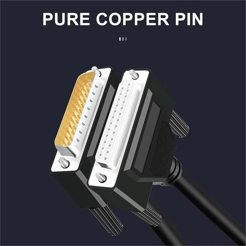 1Pcs Double Shield DB25 Parallel Port Data Transmission Cable Male to Female 25pin Pure Copper Computer Printing Connector 0.5M 3M(Fe to Fe,1.5M) in Saudi Arabia