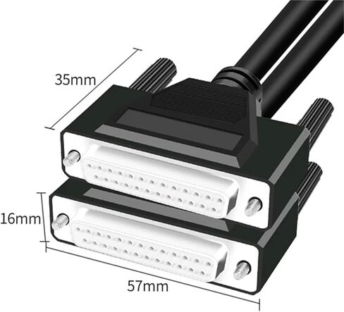 1Pcs Double Shield DB25 Parallel Port Data Transmission Cable Male to Female 25pin Pure Copper Computer Printing Connector 0.5M 3M(Fe to Fe,1.5M) in Saudi Arabia