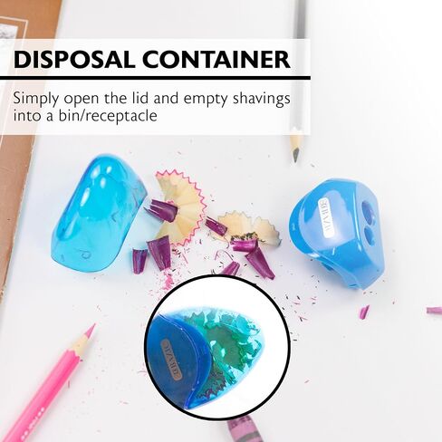 Bazic - Dual Blades Sharpener with Triangle Receptacle, (Colors May Vary) (2 Per Pack ) in Saudi Arabia