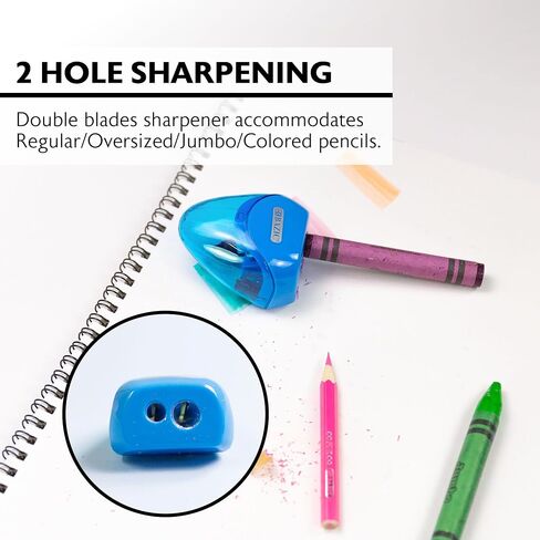 Bazic - Dual Blades Sharpener with Triangle Receptacle, (Colors May Vary) (2 Per Pack ) in Saudi Arabia