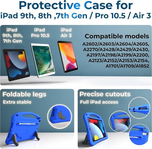 Bam Bino Space Suit Rugged Kids Case for iPad 9th 8 7 Gen, Air 3, Pro 10.5 in Saudi Arabia