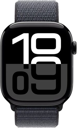 Apple Watch Series 10 [GPS ، 42 مم] - علبة ألومنيوم ذهبية وردية مع حلقة Plum Sport (متجددة) in Saudi Arabia