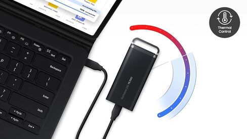 Samsung T5 EVO Portable SSD 2TB, USB 3.2 Gen 1 External Solid State Drive, Seq. Read Speeds Up to 460MB/s for Gaming and Content Creation, Black in Saudi Arabia