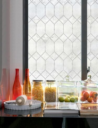 Artscape Empire | Window Privacy Film Textured Glass Pattern | Non-Adhesive & UV Protection | Easy to Apply & Removable | 24 x 36 inches | Made in USA in Saudi Arabia