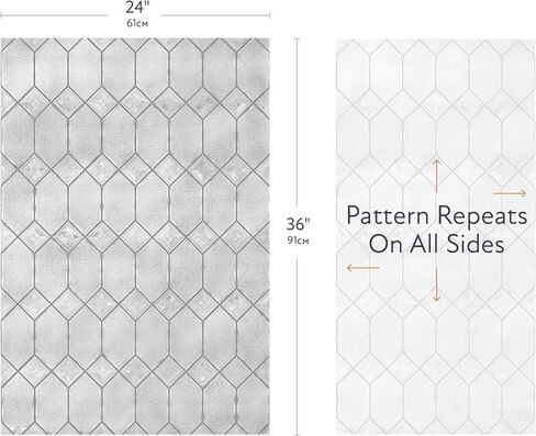 Artscape Empire | Window Privacy Film Textured Glass Pattern | Non-Adhesive & UV Protection | Easy to Apply & Removable | 24 x 36 inches | Made in USA in Saudi Arabia
