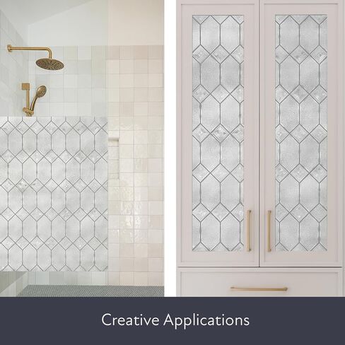 Artscape Empire | Window Privacy Film Textured Glass Pattern | Non-Adhesive & UV Protection | Easy to Apply & Removable | 24 x 36 inches | Made in USA in Saudi Arabia