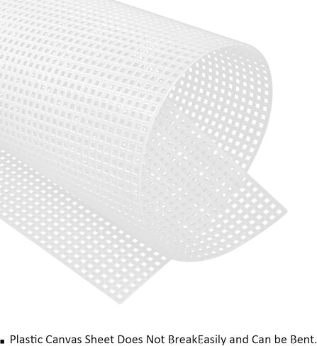 20 Pieces Plastic Mesh Canvas Sheets 8 x 12Inch, 7 Count White Plastic Mesh Sheet Ideal for Embroidery, Acrylic Yarn Projects, Knit Crochet, and Aquarium Dividers in Saudi Arabia