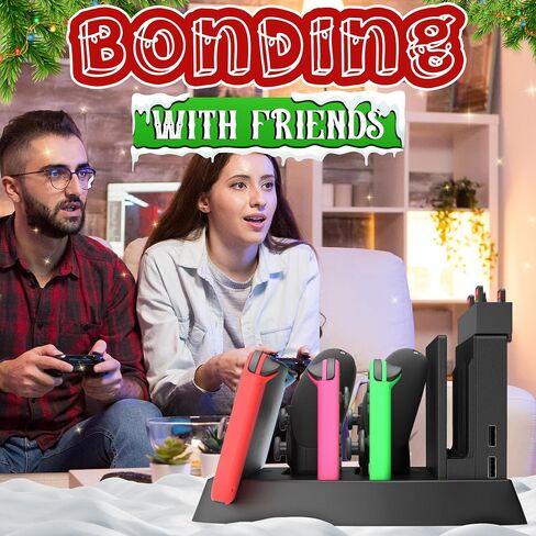 NS Compatible Nintendo Switch Games Holder, Nintendo Switch Stand - Black | Holds up to 10 Game Case & 4 controllers Game Disk Rack, Switch Holder Stand for Gamers, Nintendo Switch Accessories in Kuwait