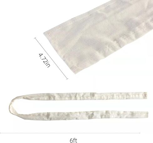 Chandelier Chain Cover 2 Packs for Electirc Wire and Chain Cover, 6 Feet Length Cotton and Linen Fabric White Color in Saudi Arabia