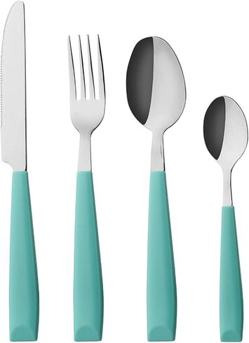 annova silverware مجموعة من الفولاذ المقاوم للصدأ المائدة ألوان المقبض in Kuwait