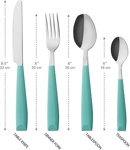 annova silverware مجموعة من الفولاذ المقاوم للصدأ المائدة ألوان المقبض in Kuwait