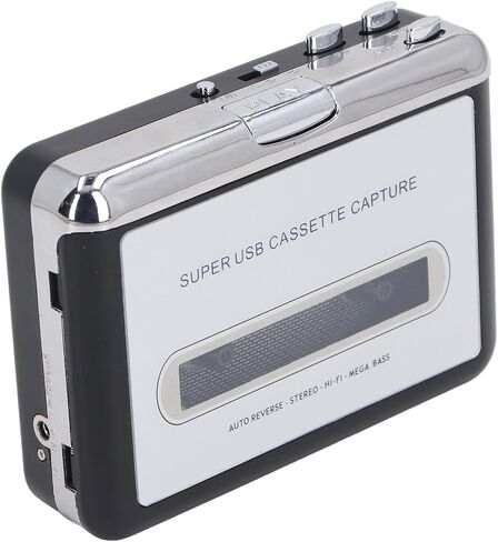 USB Portable Cassette Tape Converter Practical MP3 Player Adapter with Built in Earphones, Convert Music for iOS, Lightweight and Portable in Saudi Arabia