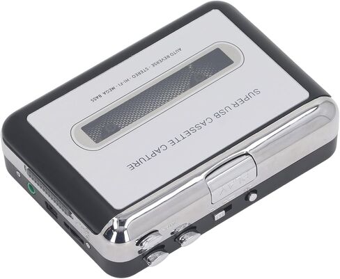 USB Portable Cassette Tape Converter Practical MP3 Player Adapter with Built in Earphones, Convert Music for iOS, Lightweight and Portable in Saudi Arabia