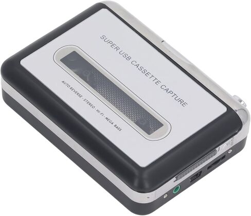 USB Portable Cassette Tape Converter Practical MP3 Player Adapter with Built in Earphones, Convert Music for iOS, Lightweight and Portable in Saudi Arabia