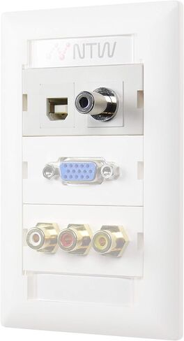 NTW CAT6 Slim Straight F/F feed-through White Snap-in Keystone Coupler Jack NKY-FF/C6S-WH in Kuwait